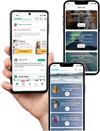 Loosid sobriety app on mobile
